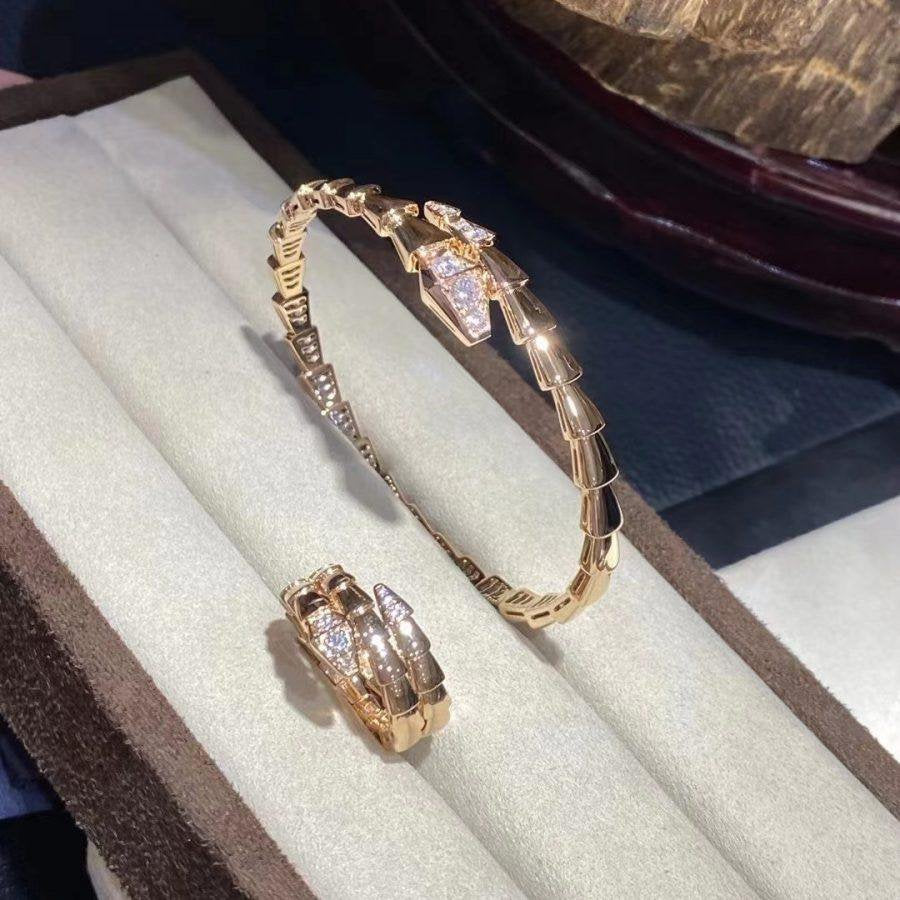 [⭐DORISW]SERPENTI ARMBAND DIAMANTEN ROSÉGOLD