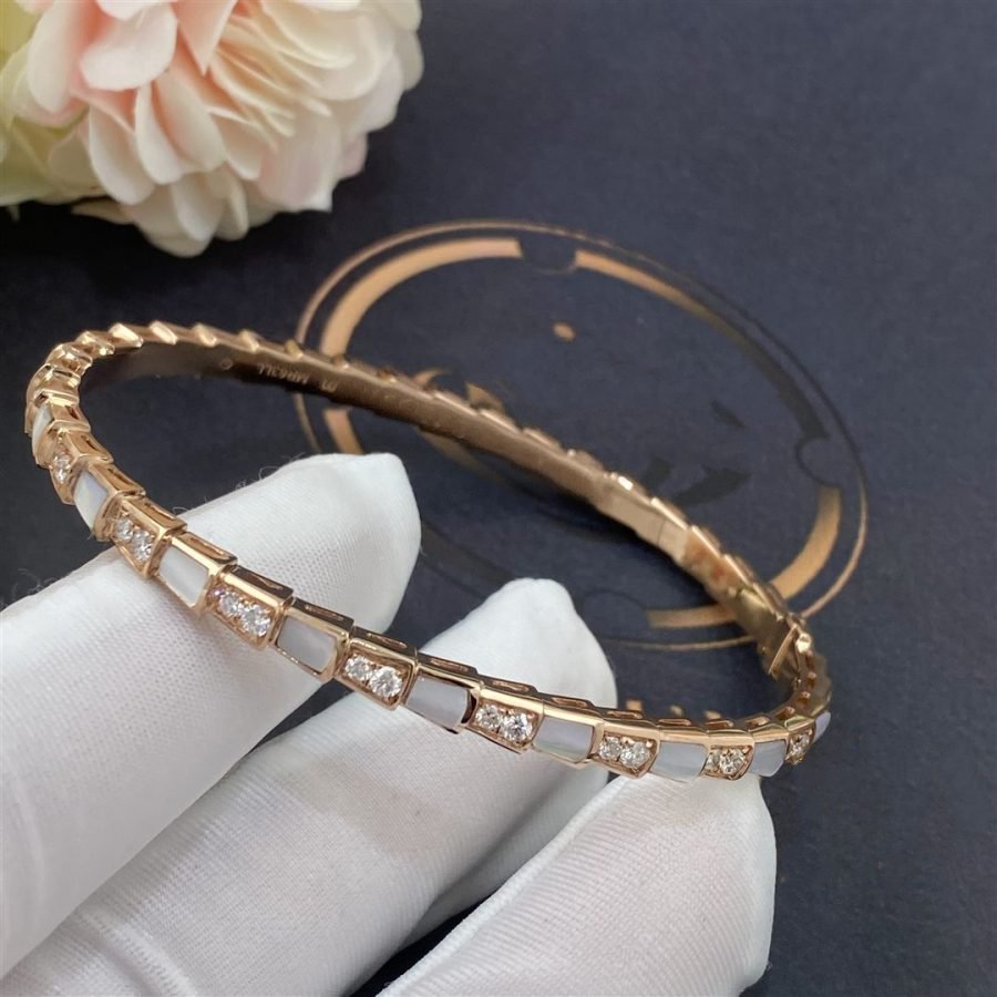 [⭐DORISW]SERPENTI ARMBAND ROSÉGOLD PERLMUTT DIAMANT