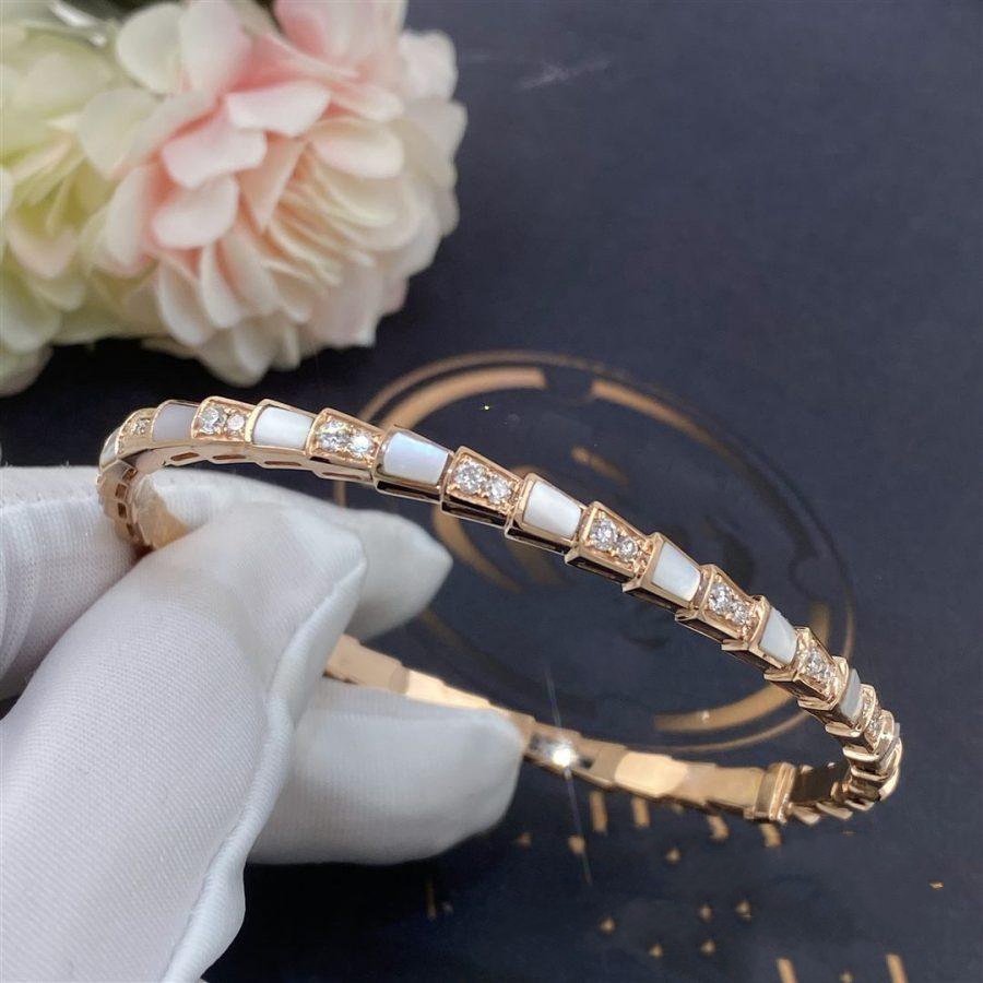 [⭐DORISW]SERPENTI BRACELET PINK GOLD MOP DIAMOND
