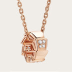 [⭐DORISW]SERPENTI ANHÄNGER-HALSKETTE AUS ROSÉGOLD MIT DIAMANTEN