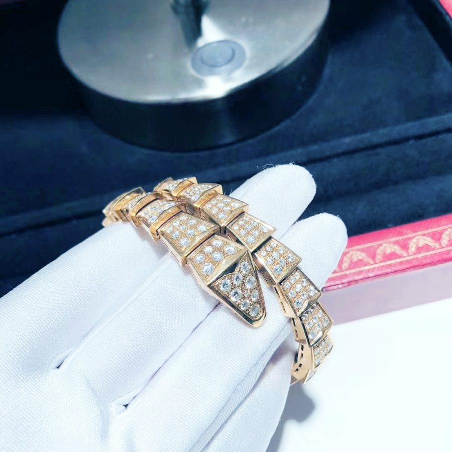 [⭐DORISW]SERPENTI BRACELET 8MM PINK GOLD DIAMOND