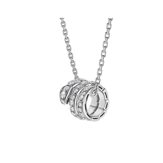 [⭐DORISW]SERPENTI HALSKETTE DOPPELRING DIAMANT