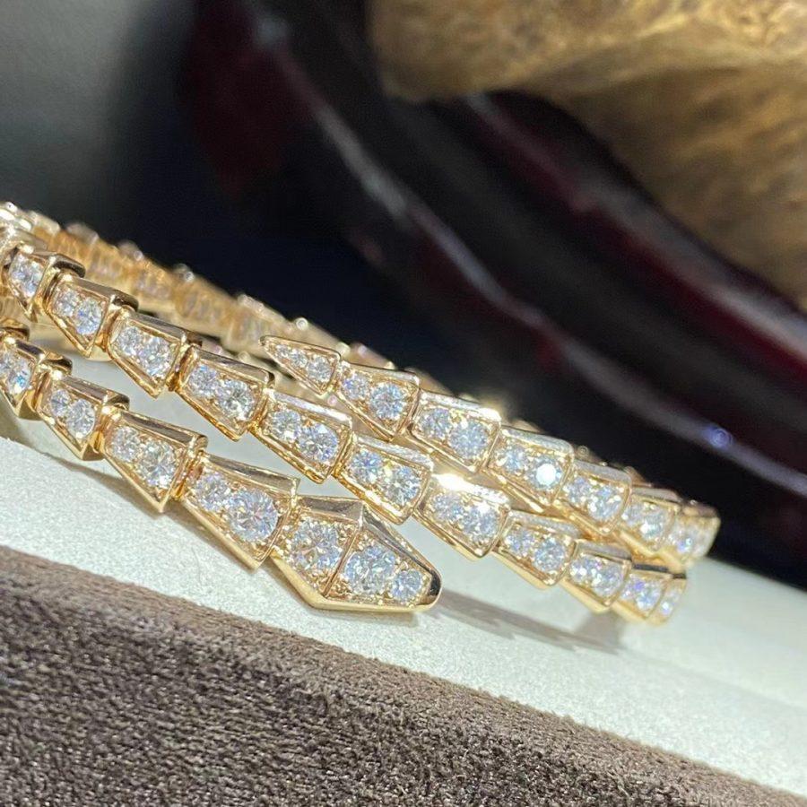 [⭐DORISW]SERPENTI BRACELET GOLD DIAMOND DOUBLE ROW