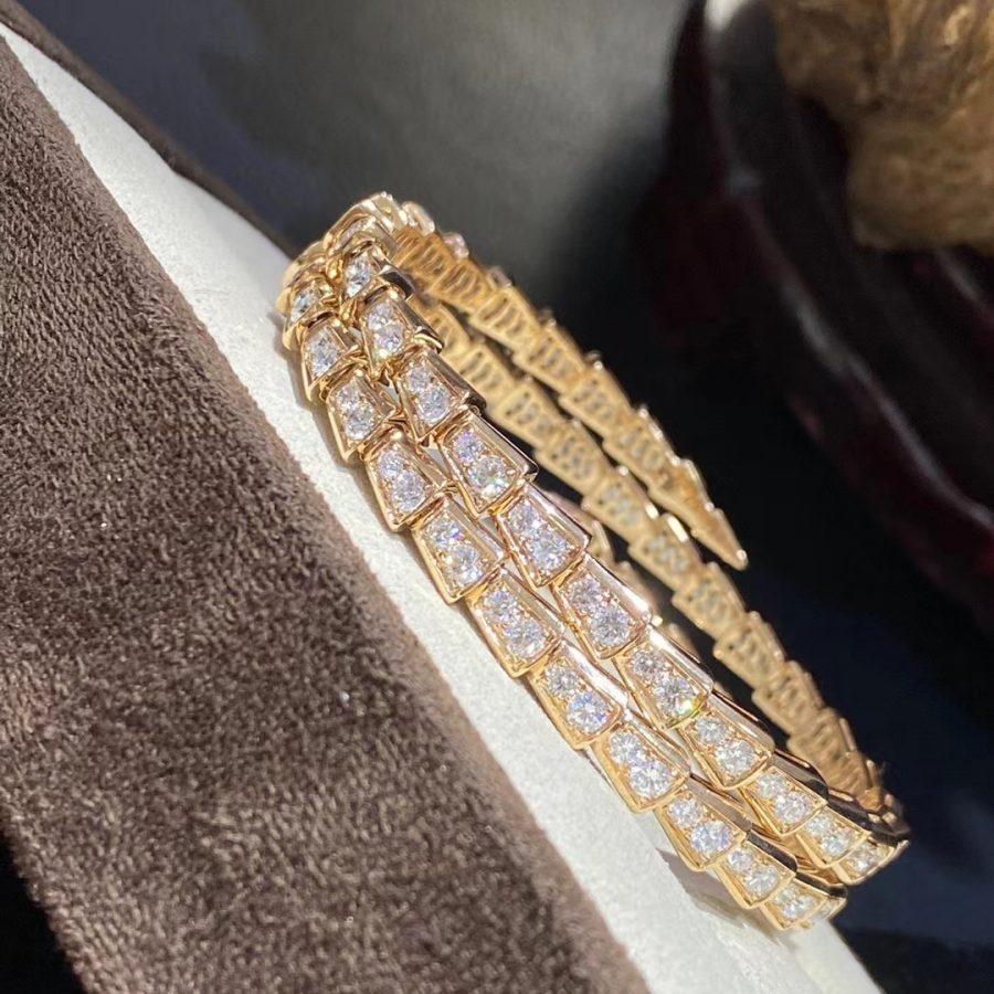 [⭐DORISW]SERPENTI BRACELET GOLD DIAMOND DOUBLE ROW