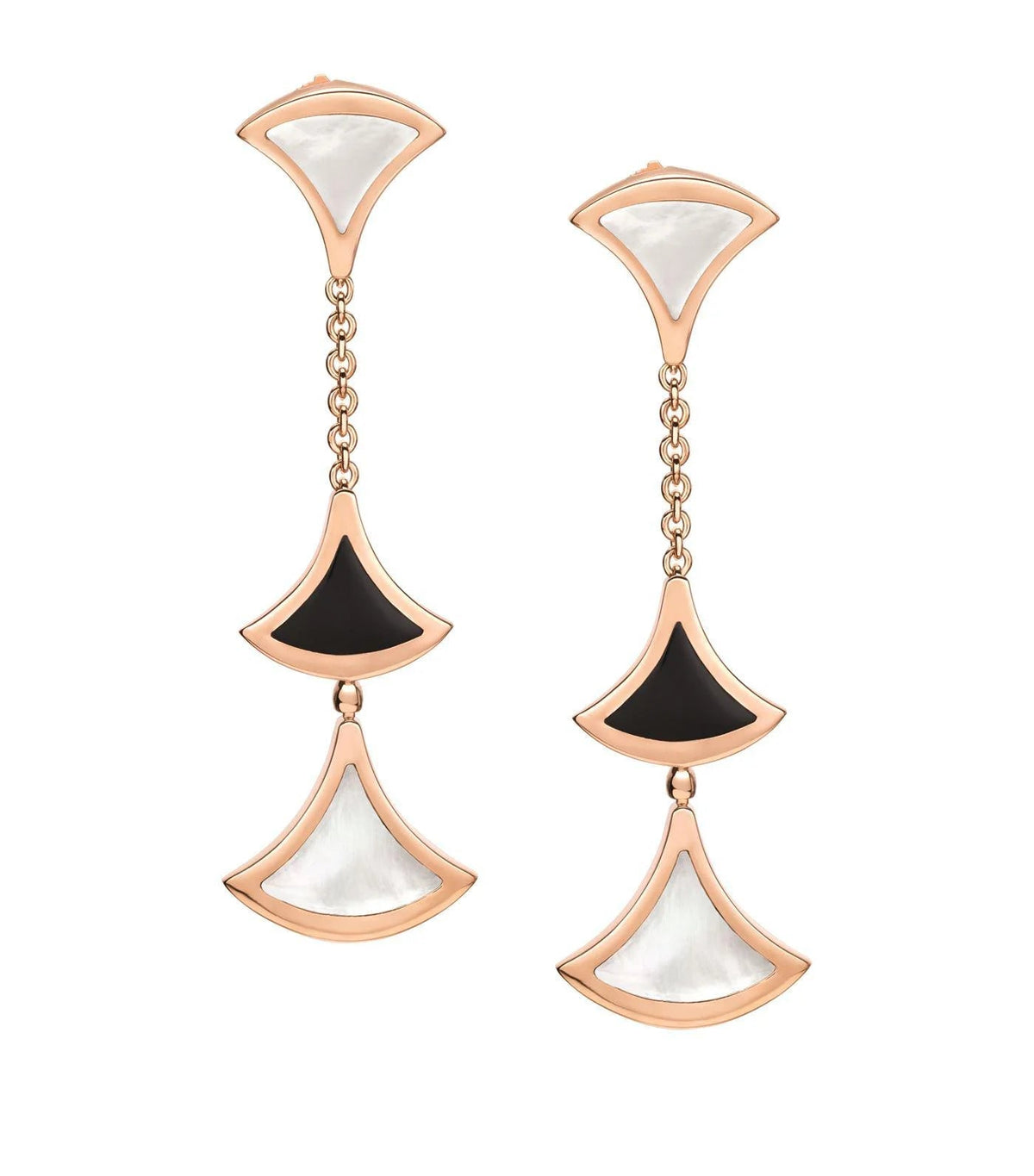 [⭐DORISW]DREAM OHRRINGE 3 MOTIVE ONYX PERLMUTT ROSÉGOLD