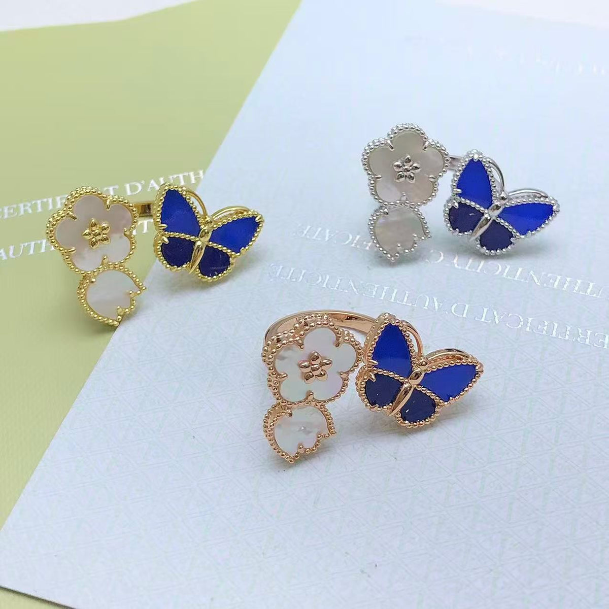 [[⭐DORISW] ] 2026 NEUES MODELL FRÜHLING GLÜCKS-RING MIT 3 MOTIVEN IN GOLD