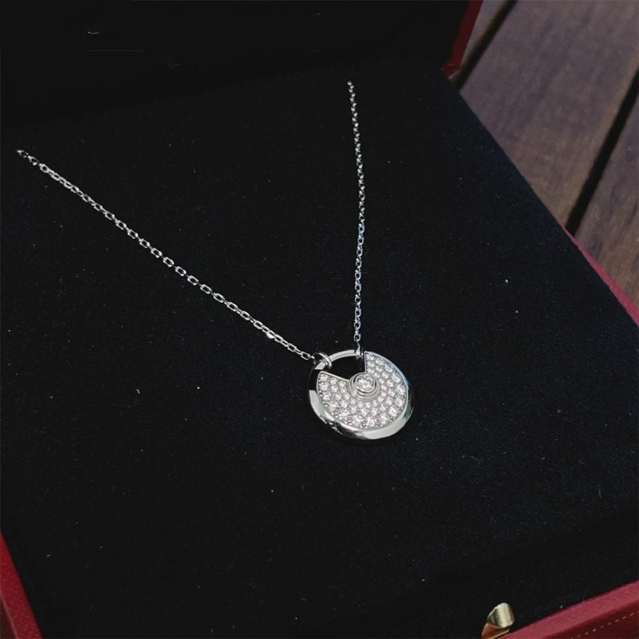 [⭐DORISW] AMULETTE SILBER VOLLDIAMANT-HALSKETTE