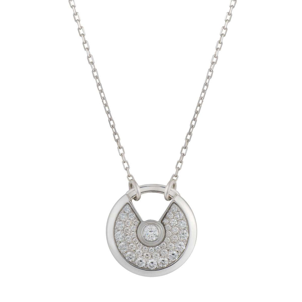 [⭐DORISW] AMULETTE SILBER VOLLDIAMANT-HALSKETTE