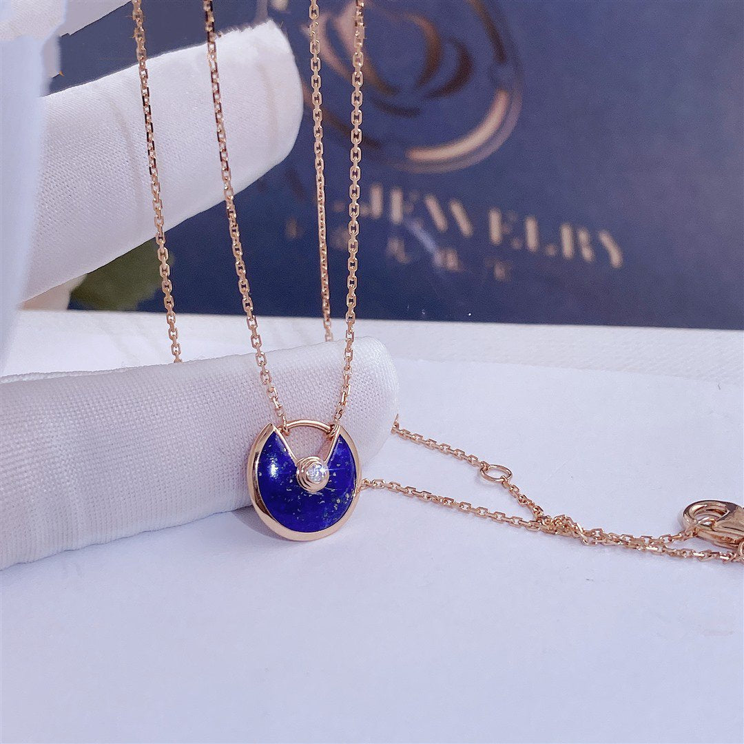 [⭐DORISW] AMULETTE ROSE GOLD AGATE NECKLACE