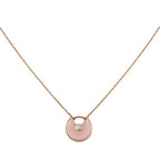 [⭐DORISW] AMULETTE HALSKETTE ROSÉGOLD ROSA PERLMUTT
