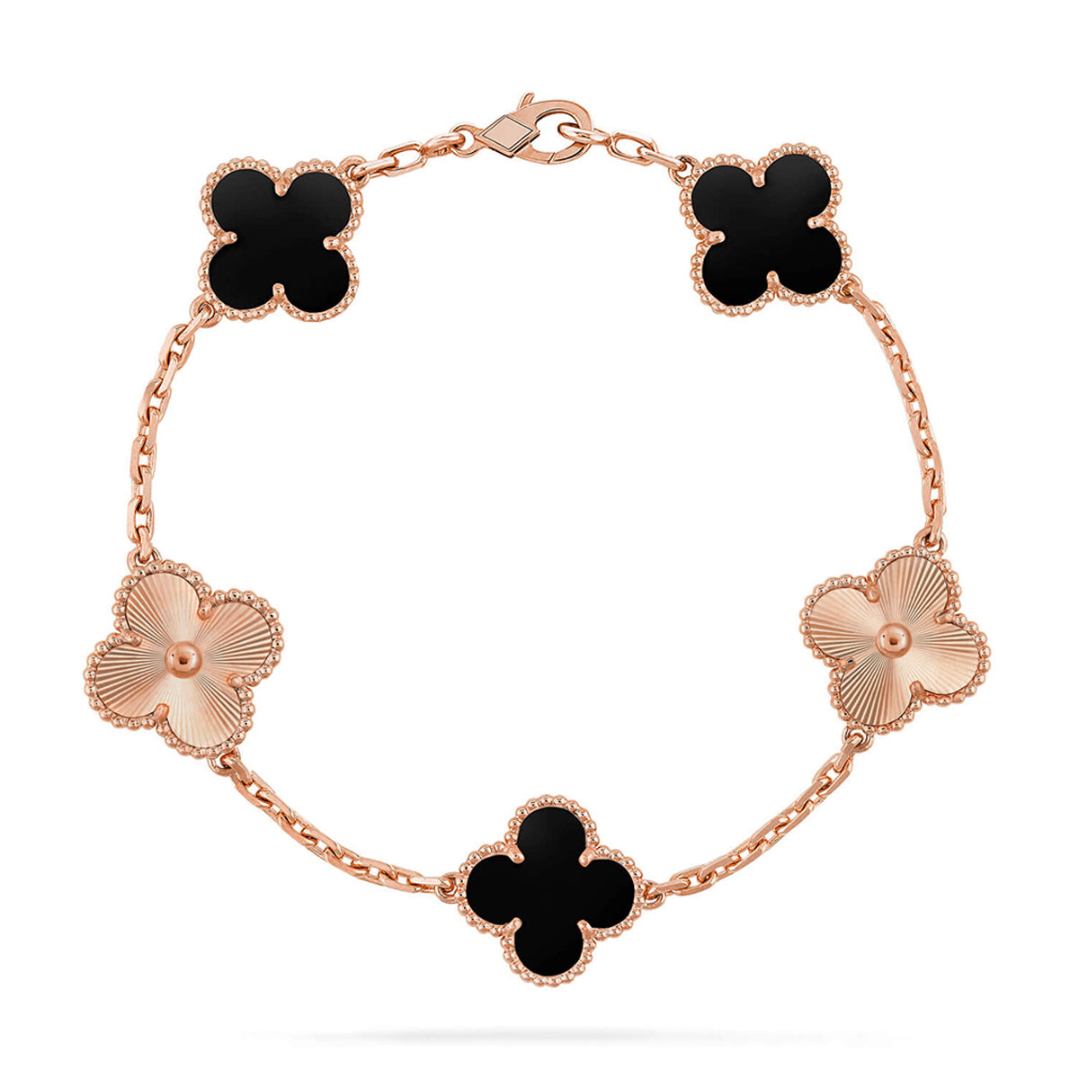 [[⭐DORISW] ]New CLOVER 5 MOTIF ONYXS BRACELET COLLECTION