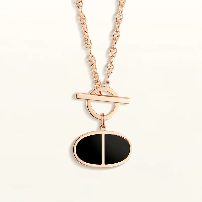 [⭐DORISW] CHAINE VERSO BLACK CERAMIC NECKLACE