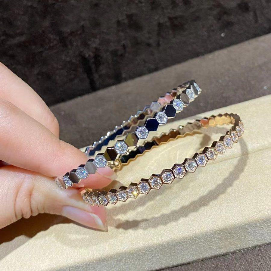 [⭐DORISW] BEE LOVE GOLD BRACELET FULL DIAMOND
