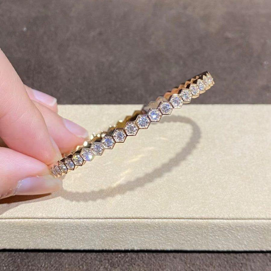 [⭐DORISW] BEE LOVE GOLD BRACELET FULL DIAMOND