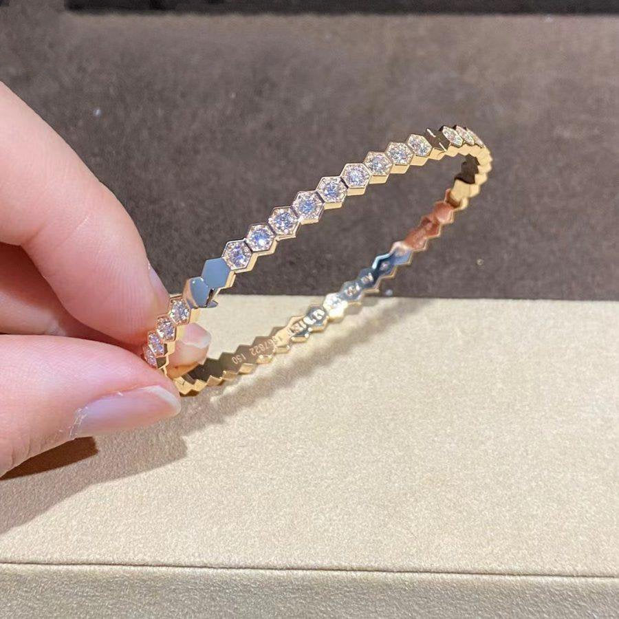[⭐DORISW] BEE LOVE GOLD BRACELET FULL DIAMOND