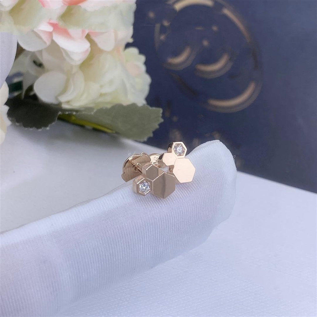 [⭐DORISW] BEE LOVE ROSÉGOLD-DIAMANT-OHRRINGE