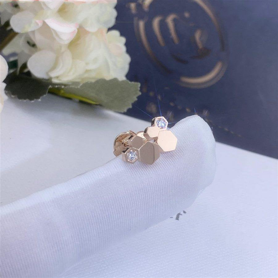 [⭐DORISW] BEE LOVE ROSÉGOLD-DIAMANT-OHRRINGE