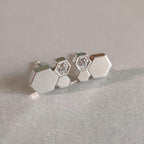 [⭐DORISW] BEE LOVE SILVER DIAMOND EARRINGS