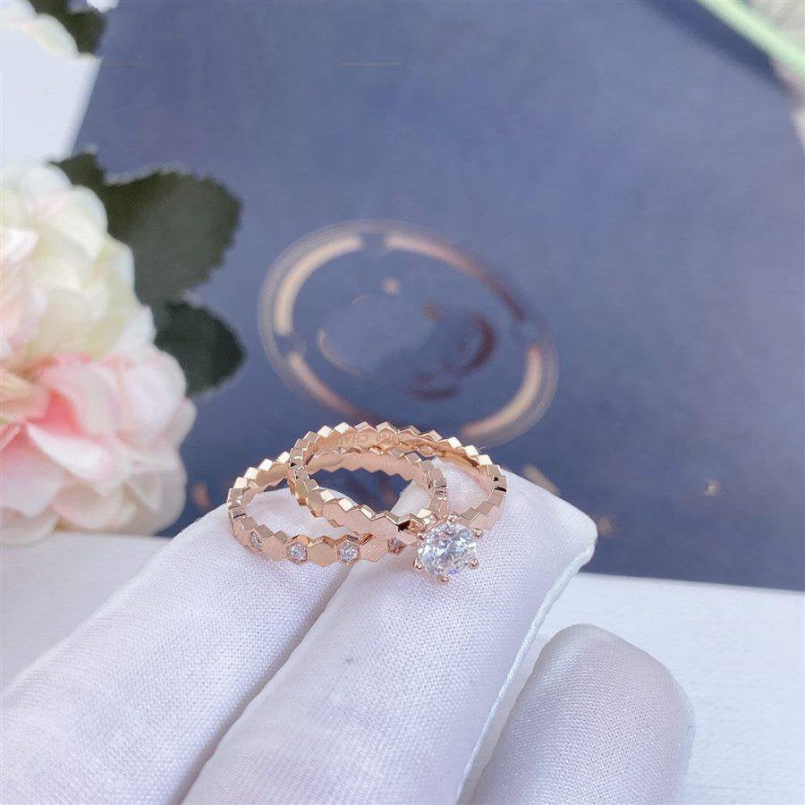 [⭐DORISW] BEE LOVE RING PINK GOLD 1 DIAMOND