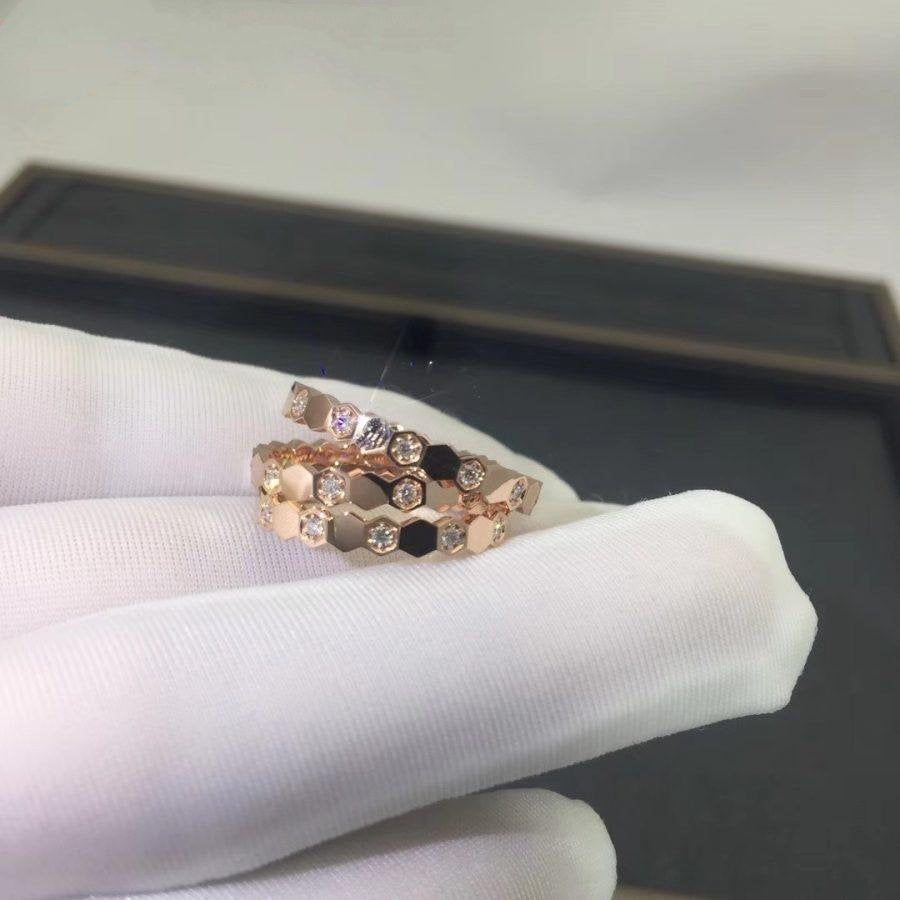 [⭐DORISW] BEE LOVE RING PINK GOLD DIAMOND