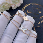 [⭐DORISW] JEUX BRACELET WHITE MOP PINK GOLD 1 DIAMOND