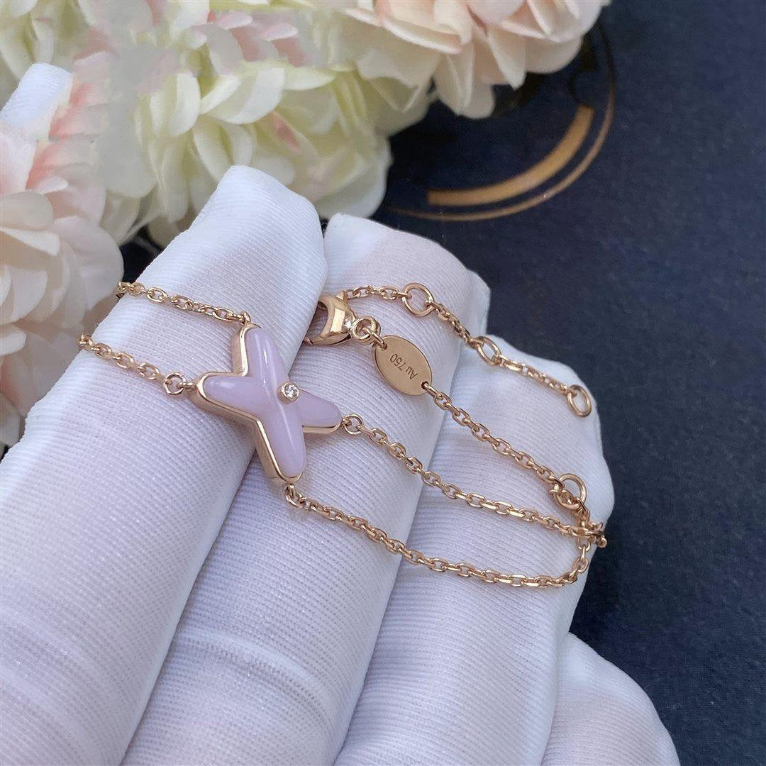 [⭐DORISW] JEUX BRACELET PINK MOP PINK GOLD 1 DIAMOND