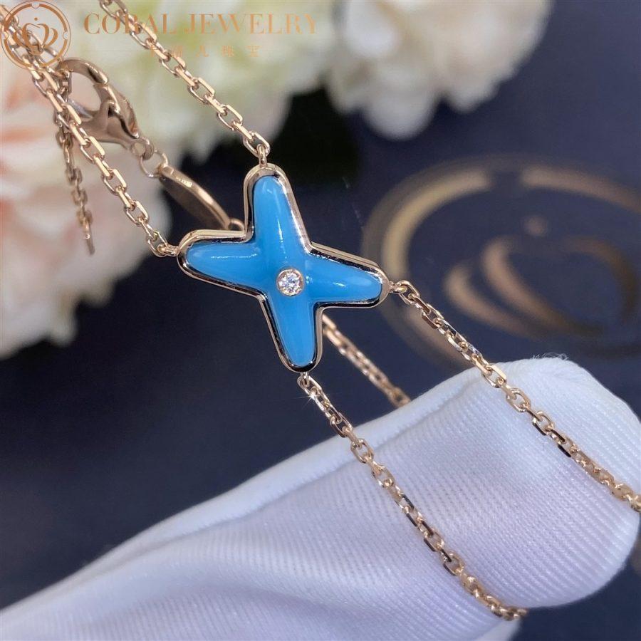 [⭐DORISW] JEUX BRACELET TURQUOISE PINK GOLD 1 DIAMOND