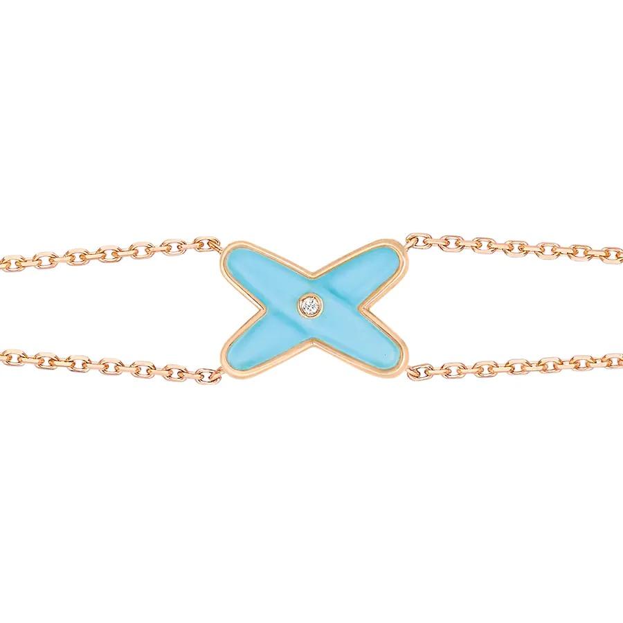 [⭐DORISW] JEUX BRACELET TURQUOISE PINK GOLD 1 DIAMOND