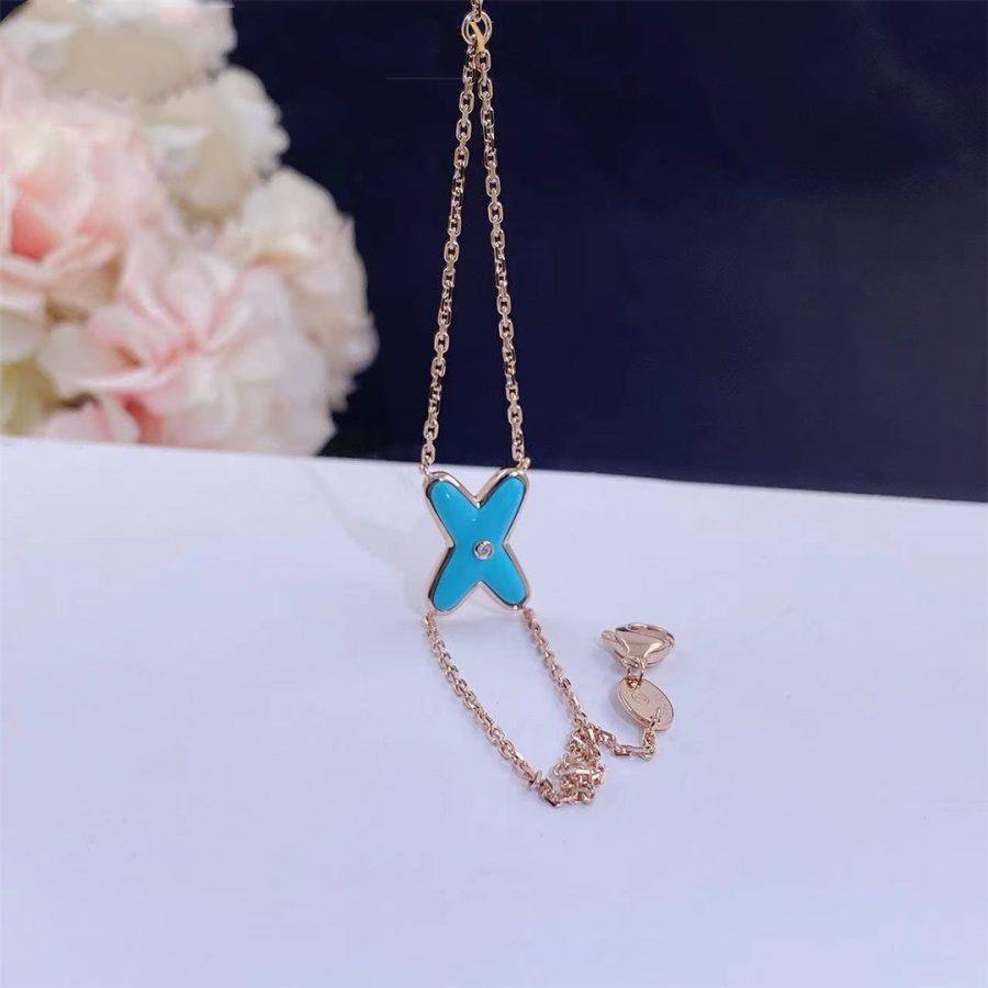 [⭐DORISW] JEUX BRACELET TURQUOISE PINK GOLD 1 DIAMOND
