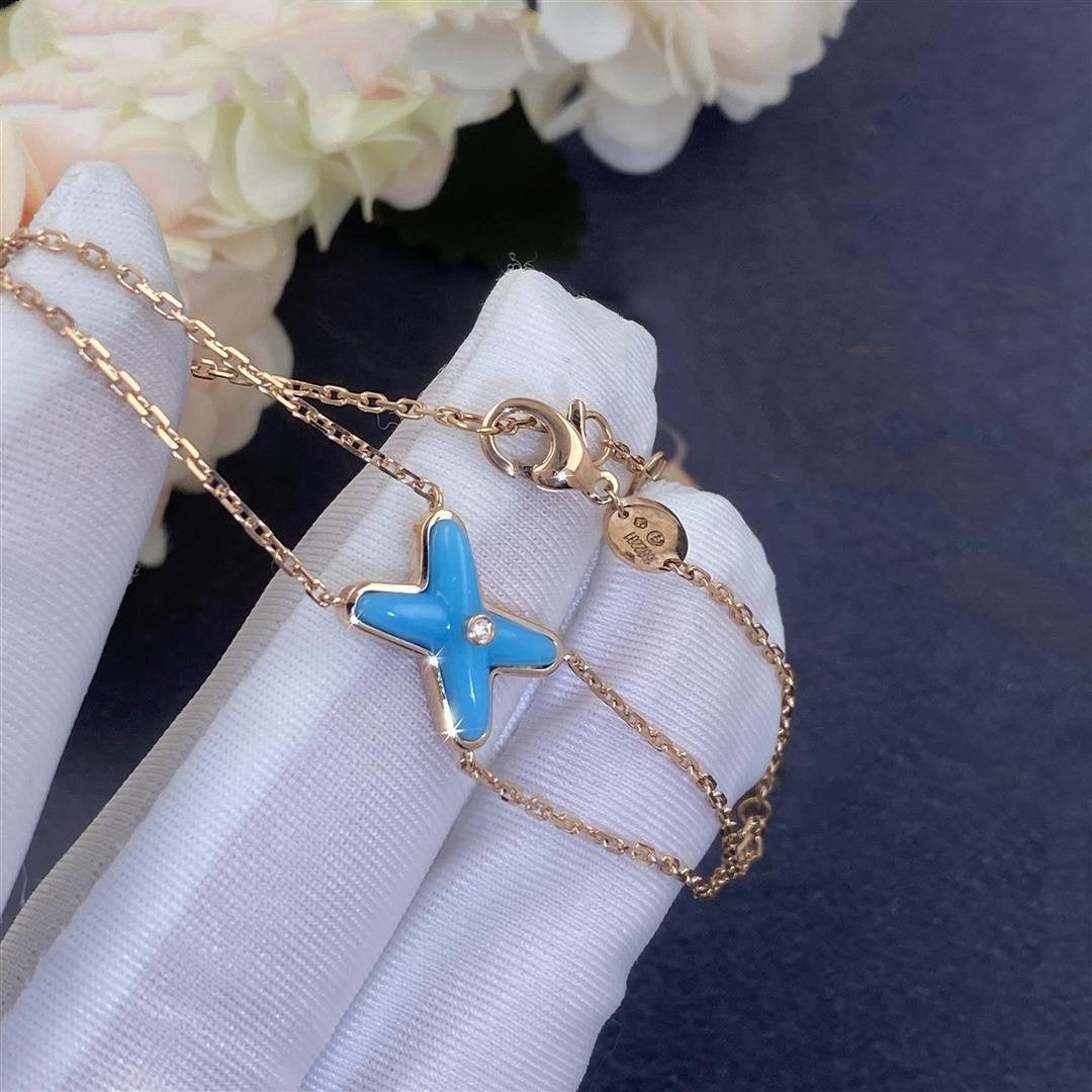 [⭐DORISW] JEUX BRACELET TURQUOISE PINK GOLD 1 DIAMOND