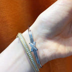 [⭐DORISW] ARMBAND-SET SILBER DIAMANTEN