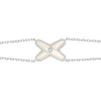 [⭐DORISW] JEUX BRACELET WHITE MOP SILVER 1 DIAMOND