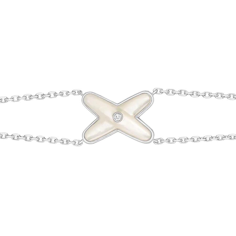 [⭐DORISW] JEUX BRACELET WHITE MOP SILVER 1 DIAMOND