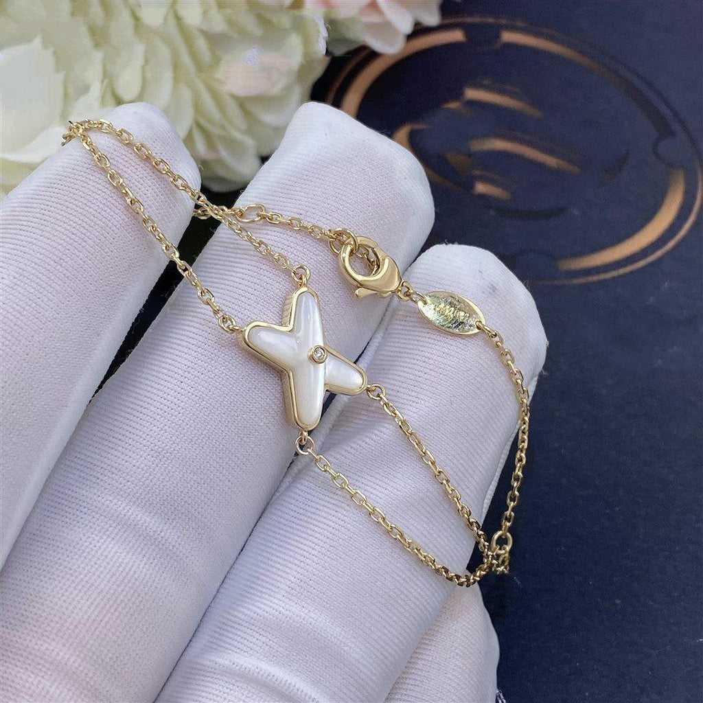 [⭐DORISW] JEUX ARMBAND WEISSES PERLMUTT GOLD 1 DIAMANT