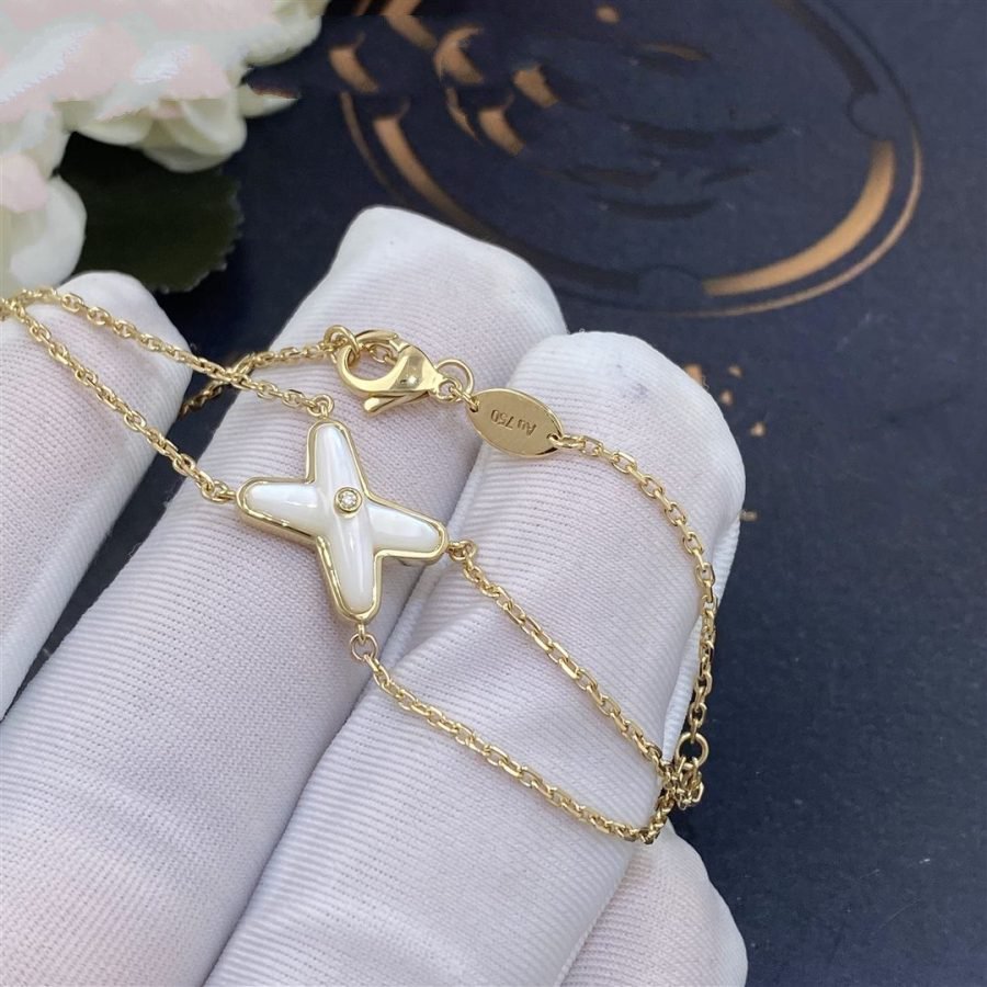 [⭐DORISW] JEUX BRACELET WHITE MOP GOLD 1 DIAMOND