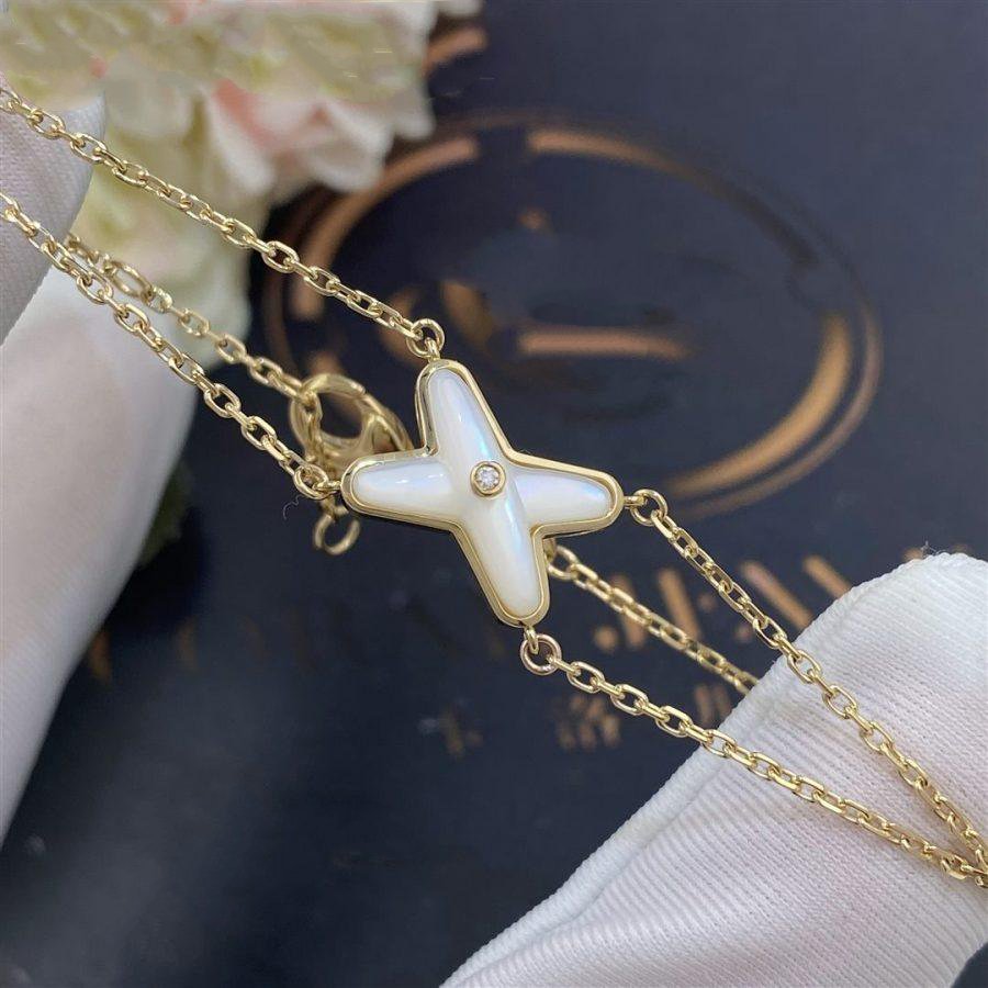 [⭐DORISW] JEUX ARMBAND WEISSES PERLMUTT GOLD 1 DIAMANT