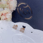 [⭐DORISW] SET AUS ROSÉGOLD-DIAMANT-OHRRINGEN