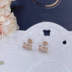 [⭐DORISW] SET AUS ROSÉGOLD-DIAMANT-OHRRINGEN