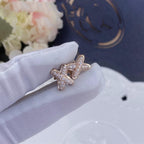 [⭐DORISW] SET AUS ROSÉGOLD-DIAMANT-OHRRINGEN