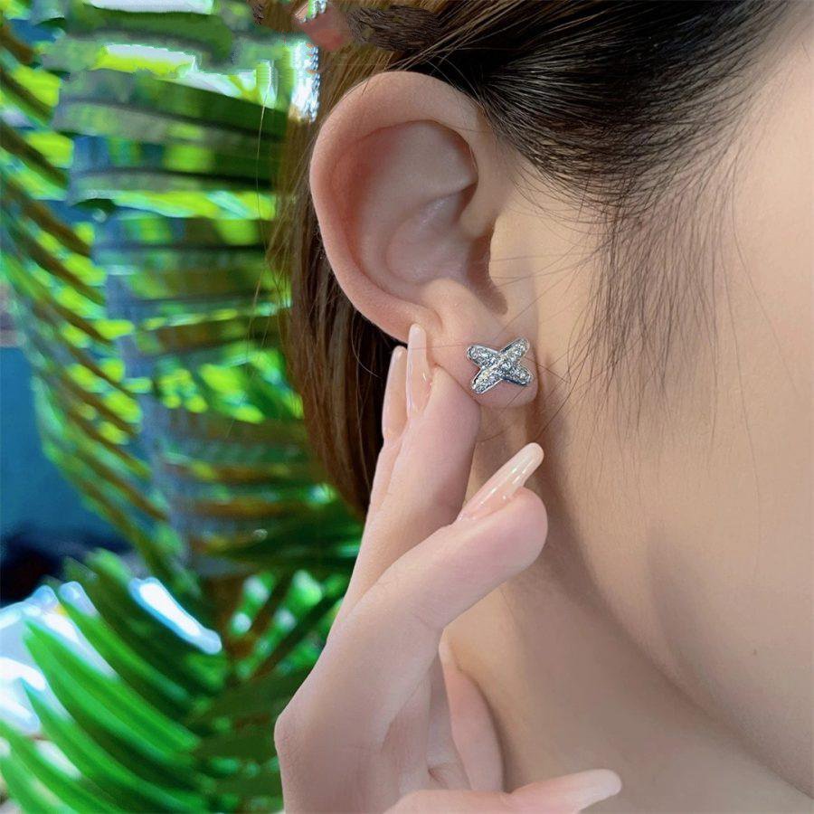 [⭐DORISW] JEUX DE SILVER DIAMOND EARRINGS