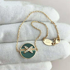 [⭐DORISW] JEUX DE BRACELET MALACHITE PINK GOLD DIAMONDS