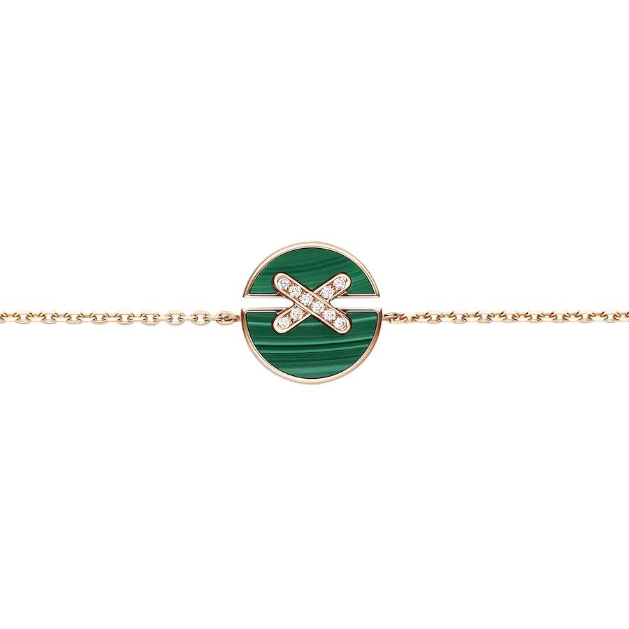 [⭐DORISW] JEUX DE BRACELET MALACHITE PINK GOLD DIAMONDS