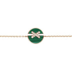 [⭐DORISW] JEUX DE BRACELET MALACHITE PINK GOLD DIAMONDS