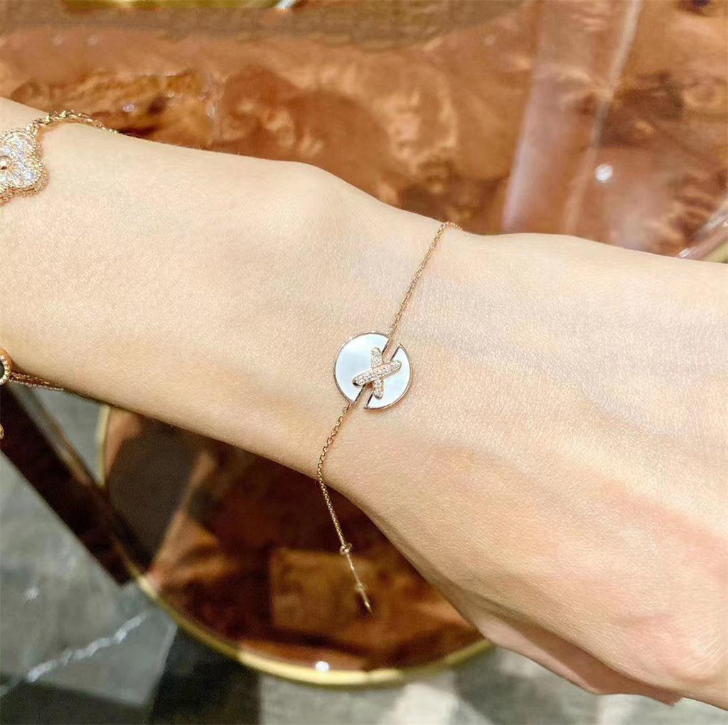 [⭐DORISW] ARMBAND JEUX MOP ROSÉGOLD MIT DIAMANTEN