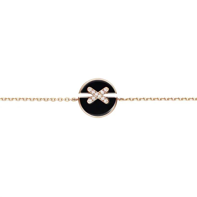 [⭐DORISW] ARMBAND-SET ONYX ROSÉGOLD DIAMANT