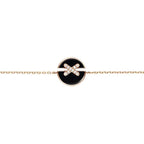 [⭐DORISW] ARMBAND-SET ONYX ROSÉGOLD DIAMANT