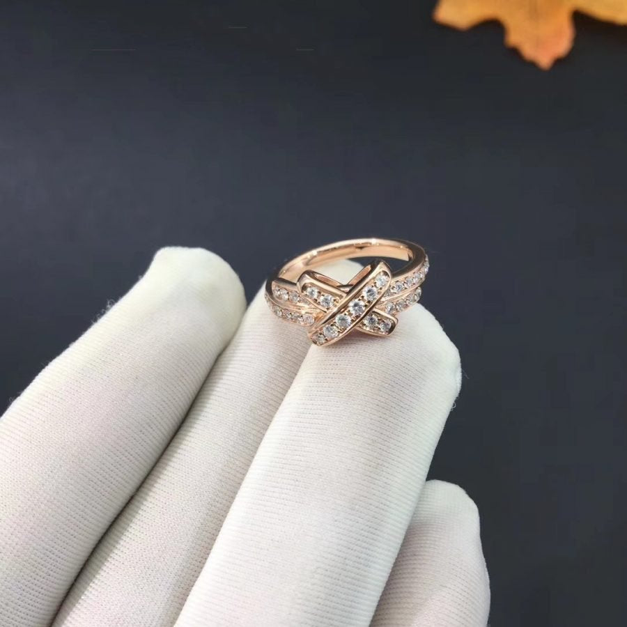 [⭐DORISW] JEUX DE RING ピンクゴールド ダイヤモンド