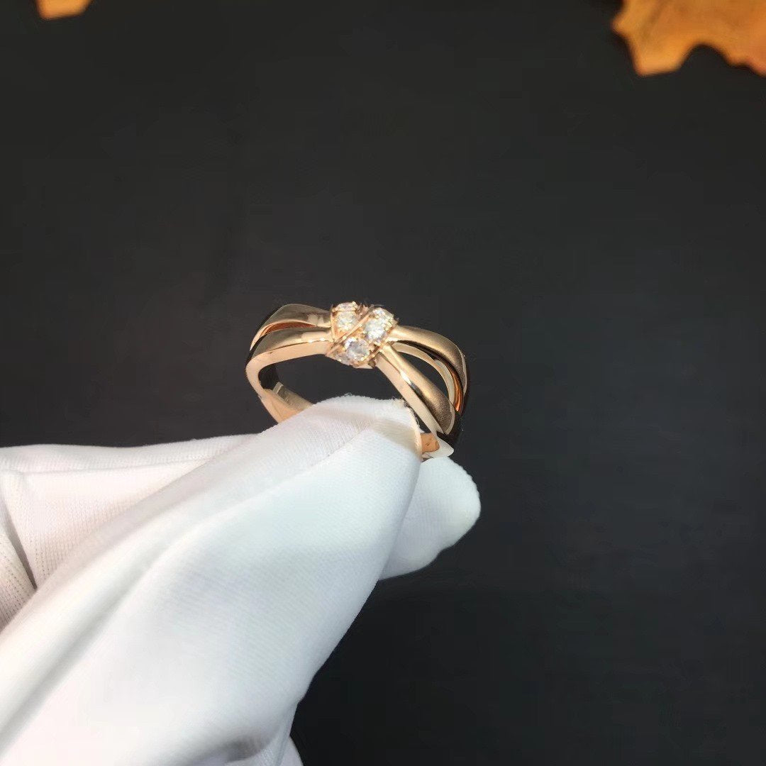 [⭐DORISW] LIENS RING PINK GOLD DIAMOND