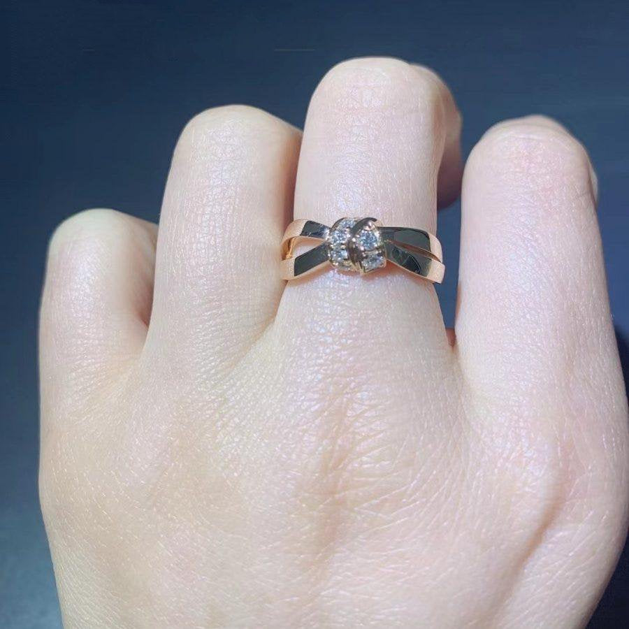 [⭐DORISW] LIENS RING PINK GOLD DIAMOND