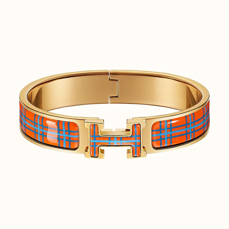 [⭐DORISW] H TARTAN BRACELET 12MM